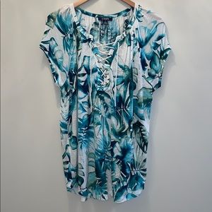 NWOT Chaps Tropical Top
